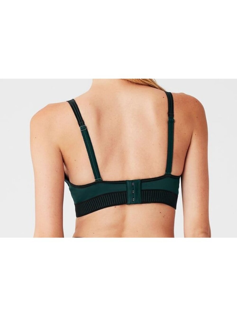 Alo Airlift Line Up Bra Midnight Green Padded Sports Bralette Tank Crop Top S - Picture 2 of 9